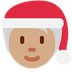 Wie Weihnachtsperson: mittlere Hautfarbe Emoji auf Twitter aussieht.