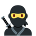 Wie Ninja Emoji auf Twitter aussieht.