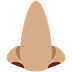 How Nose: Medium Skin Tone emoji looks on Twitter.