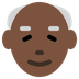 How Old Man: Dark Skin Tone emoji looks on Twitter.