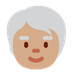 How Older Person: Medium Skin Tone emoji looks on Twitter.