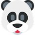 Como o emoji do Rosto de panda é exibido no Twitter.