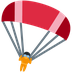 How Parachute emoji looks on Twitter.