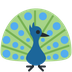 How Peacock emoji looks on Twitter.