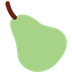 How Pear emoji looks on Twitter.