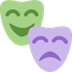 How Performing Arts emoji looks on Twitter.