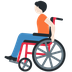 How Person in Manual Wheelchair: Light Skin Tone emoji looks on Twitter.