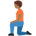 How Person Kneeling: Medium-Dark Skin Tone emoji looks on Twitter.