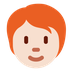 Como o emoji do Pessoa: pele clara e cabelo vermelho é exibido no Twitter.