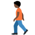 How Person Walking: Dark Skin Tone emoji looks on Twitter.