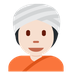 Wie Person mit Turban: helle Hautfarbe Emoji auf Twitter aussieht.