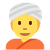 Como o emoji do Pessoa com turbante é exibido no Twitter.