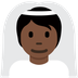 How Person with Veil: Dark Skin Tone emoji looks on Twitter.