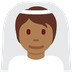 How Person with Veil: Medium-Dark Skin Tone emoji looks on Twitter.