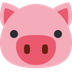 Wie Schweinegesicht Emoji auf Twitter aussieht.