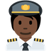 Wie Pilot(in): dunkle Hautfarbe Emoji auf Twitter aussieht.