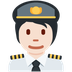 Wie Pilot(in): helle Hautfarbe Emoji auf Twitter aussieht.