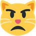 Como o emoji do Rosto de gato mal-humorado é exibido no Twitter.