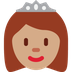 How Princess: Medium Skin Tone emoji looks on Twitter.