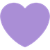 Cómo se ve el emoji Corazón morado en Twitter.