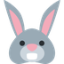 How Rabbit Face emoji looks on Twitter.