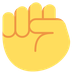 How Raised Fist emoji looks on Twitter.