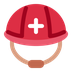 How Rescue Worker’s Helmet emoji looks on Twitter.