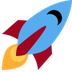 How Rocket emoji looks on Twitter.