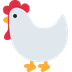 How Rooster emoji looks on Twitter.