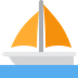 How Sailboat emoji looks on Twitter.