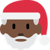 Wie Weihnachtsmann: dunkle Hautfarbe Emoji auf Twitter aussieht.