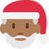 Wie Weihnachtsmann: mitteldunkle Hautfarbe Emoji auf Twitter aussieht.