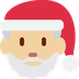 How Santa Claus: Medium-Light Skin Tone emoji looks on Twitter.