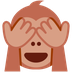 How See-No-Evil Monkey emoji looks on Twitter.