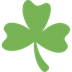 How Shamrock emoji looks on Twitter.