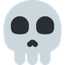 How Skull emoji looks on Twitter.