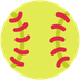 Como o emoji do Softbol é exibido no Twitter.