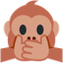 Como o emoji do Macaco que não fala nada é exibido no Twitter.