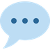 How Speech Balloon emoji looks on Twitter.