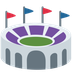 Como o emoji do Estádio é exibido no Twitter.