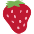 How Strawberry emoji looks on Twitter.