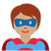 Cómo se ve el emoji Personaje de superhéroe: tono de piel medio en Twitter.