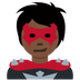 How Supervillain: Dark Skin Tone emoji looks on Twitter.