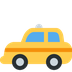 Cómo se ve el emoji Taxi en Twitter.