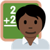 Como o emoji do Professora na escola: pele escura é exibido no Twitter.