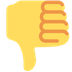 How Thumbs Down emoji looks on Twitter.