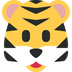 Cómo se ve el emoji Cara de tigre en Twitter.