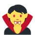 Como o emoji do Vampiro é exibido no Twitter.