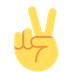 How Victory Hand emoji looks on Twitter.