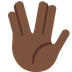 How Vulcan Salute: Dark Skin Tone emoji looks on Twitter.